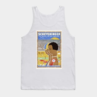 Scheveningen The Hague on Sea. Holland Vintage Poster Tank Top